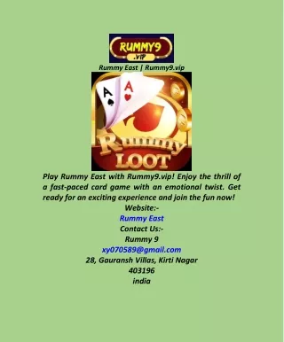 Rummy East  Rummy9.vip