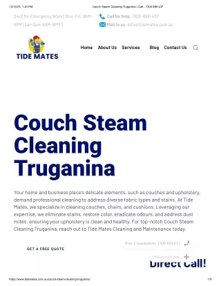 Couch Steam Cleaning Services Truganina