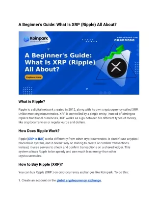 A Beginner's Guide_ What Is XRP (Ripple) All About_