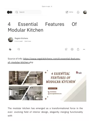 4 Essential Features Of Modular Kitchen