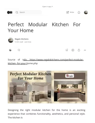 Perfect Modular Kitchen For Your Home