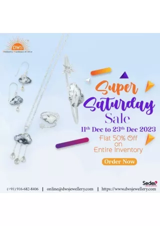 DWS Jewellery’s Super Saturday Sale - Flat 50% Off Site Wide!