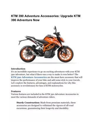 KTM 390 Adventure Accessories_ Upgrade KTM 390 Adventure Now