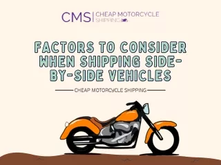 Factors to Consider When Shipping Side-by-Side Vehicles