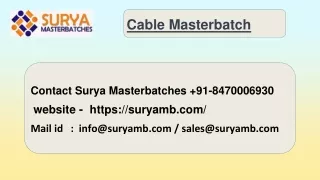 Cable Masterbatch