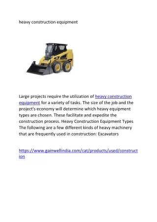 heavy construction equipment