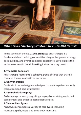 What does "archetype" mean in Yu-Gi-Oh! cards?