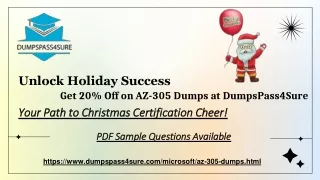 Is DumpsPass4Sure Offering a 20% Christmas Discount on Azure AZ-305 Dumps?