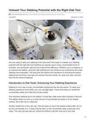 probusinessfeed.com-Unleash Your Dabbing Potential with the Right Dab Tool