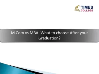 M.Com vs MBA: What to choose After your Graduation?