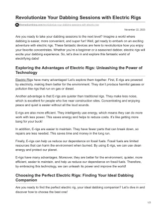 themediumblog.com-Revolutionize Your Dabbing Sessions with Electric Rigs
