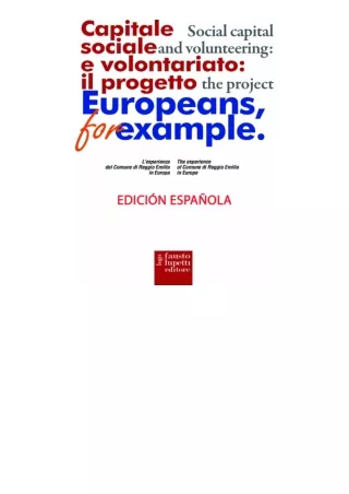 Download⚡PDF❤ Capital social y voluntariado el proyecto Europeos por ejemplo edi