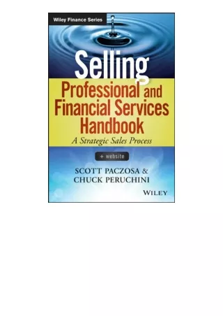 full✔download️⚡(pdf) Selling Professional and Financial Services Handbook Wiley