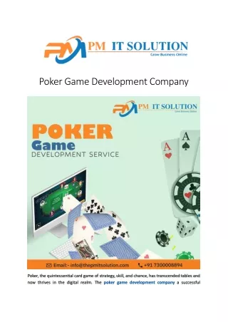 Poker Game Development company