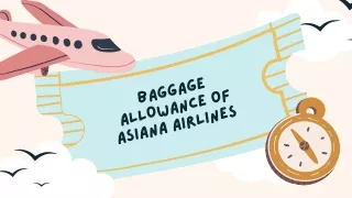 Baggage Allowance Of Asiana airlines