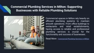 Commercial Plumbing Services in Milton (1)