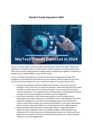 MarTech Trends Expected in 2024