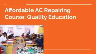 Affordable AC Repairing Course_ Quality Education