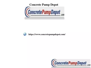 KCP Concrete Pumps, concretepumpdepot