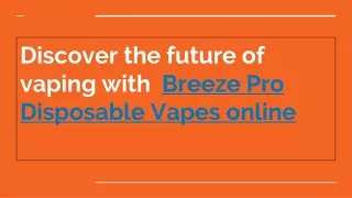 Breeze Pro Disposable Vape Online