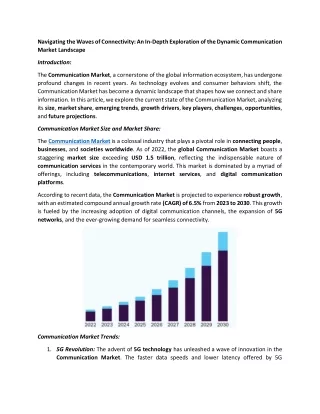 Communication Market