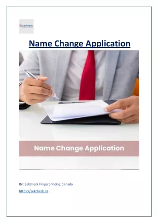 Name Change Application