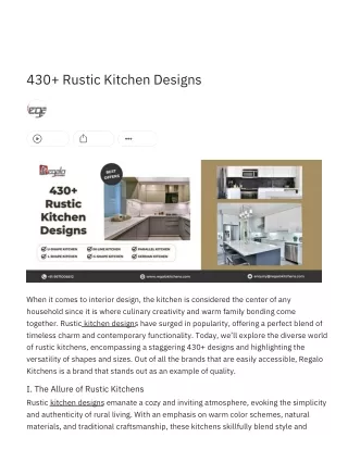 430  Rustic Kitchen Designs