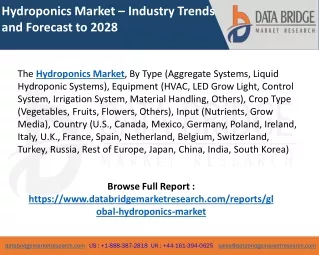 Hydroponics market