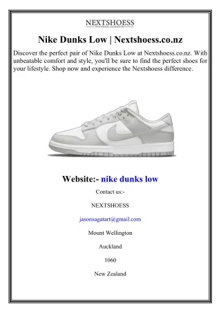 Nike Dunks Low  Nextshoess.co.nz