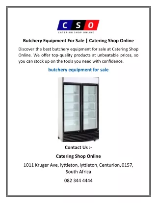 Butchery Equipment For Sale   Catering Shop Online