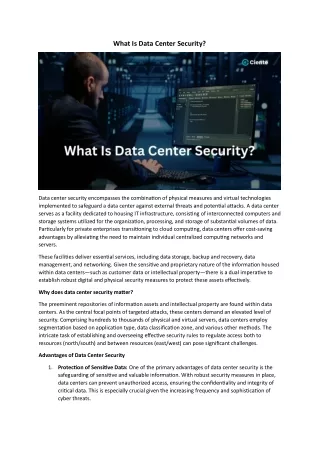 What Is Data Center Security