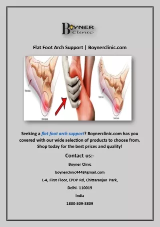 Flat Foot Arch Support | Boynerclinic.com