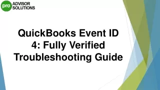Easy Way To Fix QuickBooks Event ID 12
