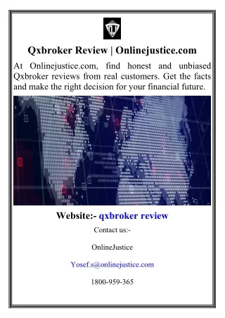 Qxbroker Review  Onlinejustice.com