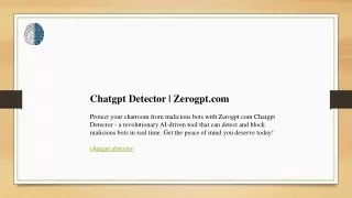 Chatgpt Detector  Zerogpt.com