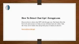 How To Detect Chat Gpt  Zerogpt.com