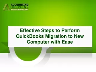 Guide for QuickBooks Migration to New Computer