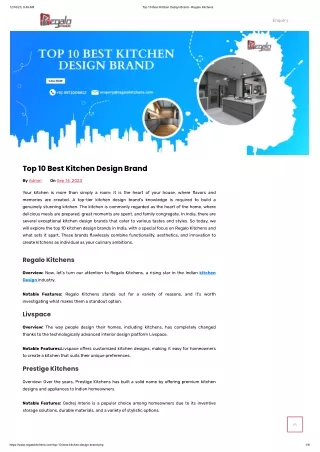 Top 10 Best Kitchen Design Brand
