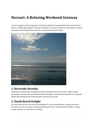 navsari the best place for weekend