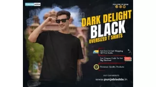 Versatile Vibes Black Oversized T Shirt – Punjabi Adda