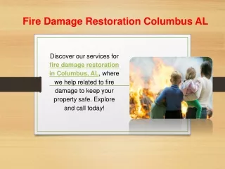 Fire Damage Restoration Columbus AL
