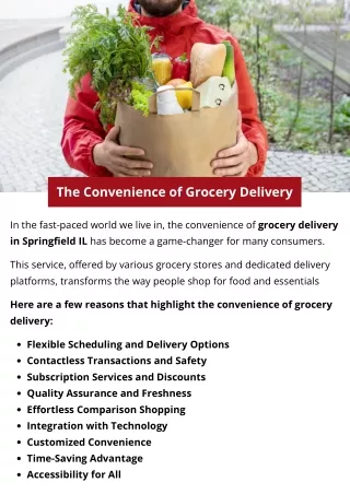 The Convenience of Grocery Delivery