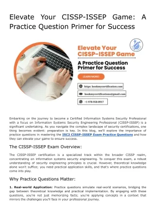 Elevate Your CISSP-ISSEP Game_ A Practice Question Primer for Success