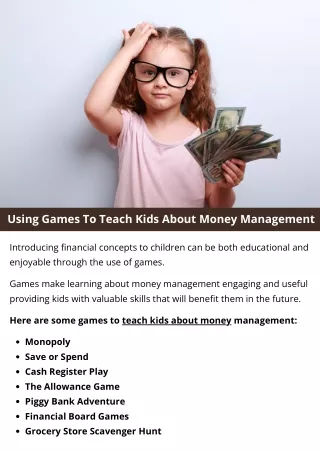 Using Games To Teach Kids About Money Management