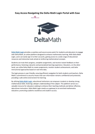 Delta Math Login Access Your Account and Explore Interactive Math Resources