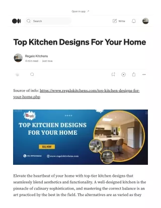 Top Kitchen Designs For Your Home