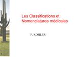 Les Classifications et Nomenclatures m dicales