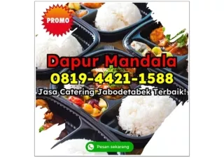 HIGIENIS! CHAT 0819-4421-1588 Layanan Jasa Catering Sehat Terdekat Depok Bojong Pondok Terong