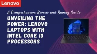 Unveiling the Power Lenovo Laptops with Intel Core i3 Processors