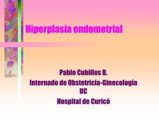 Hiperplasia endometrial